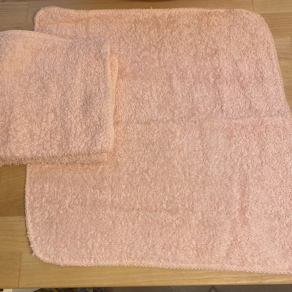 COPY - New Peach Pink Wash Cloths 12”x 12” Face Towels shop towels rags PACK O…